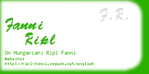 fanni ripl business card